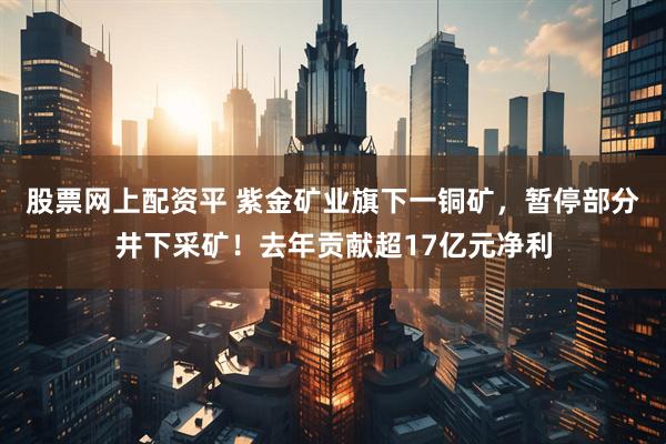 股票网上配资平 紫金矿业旗下一铜矿，暂停部分井下采矿！去年贡献超17亿元净利