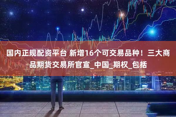 国内正规配资平台 新增16个可交易品种!三大商品期货交易所官宣_中国_期权_包括